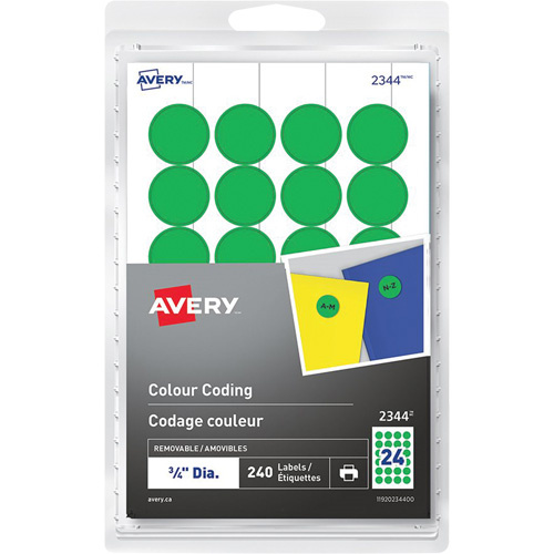 Avery Dennison 596692 Identification & Coding Labels Identification & Coding Labels - Pack of 240