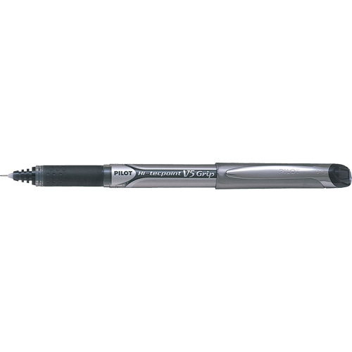 Pilot BXGPN-V5-BK Hi-Tecpoint Grip Pen Hi-Tecpoint Grip Pen, Black, 0.5 mm - Box of 12