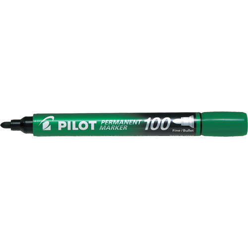 Pilot SCA-100-GN Series 100 Permanent Marker Series 100 Permanent Marker, Bullet, Green - Each