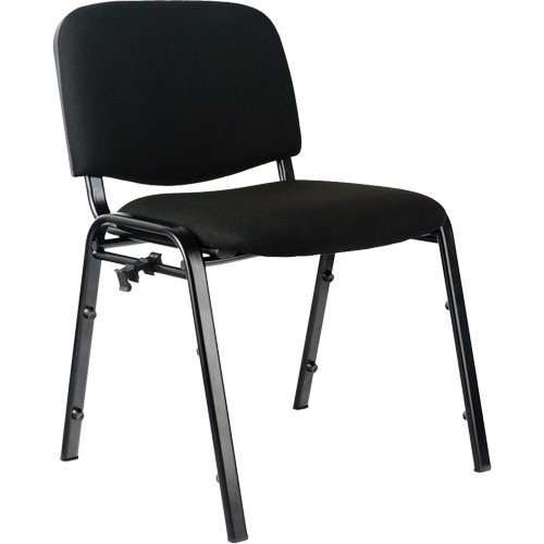 KLETON Stacking Chairs Stacking Chairs, Fabric, 32" High, 250 lbs. Capacity, Black - Each