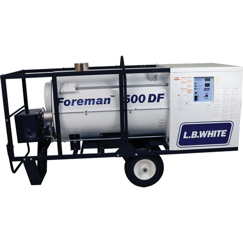 L.B. White FOREMAN 500DF Foreman 500 Indirect-fired Portable Heater, Radiant Heat, Natural Gas, 500000 BTU/H-(Each)