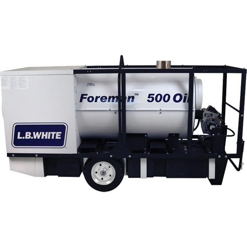 L.B. White FOREMAN 500 Foreman 500 Indirect-fired Portable Heater, Oil Filled, Kerosene, 500000 BTU/H-(Each)