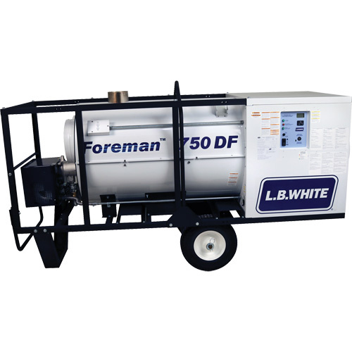 L.B. White FOREMAN 750 DF Foreman 750 Indirect-fired Portable Heater, Radiant Heat, Natural Gas, 750000 BTU/H-(Each)