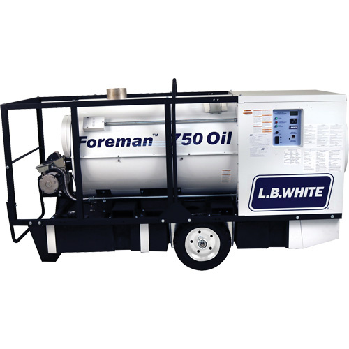 L.B. White FOREMAN 750 Foreman 750 Indirect-fired Portable Heater, Oil Filled, Kerosene, 750000 BTU/H-(Each)