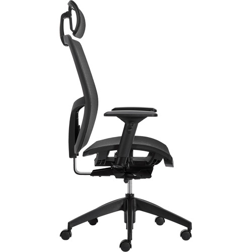 Offices To Go MLV3198 Format+ High-Back Weight-Sensing Synchro-Tilter with Headrest Format+ High-Back Weight-Sensing Synchro-Tilter with Headrest, Mesh, Black, 300 lbs. Capacity - Each