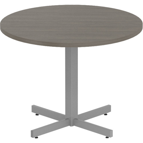 Offices To Go NL36RX-ACJ Newland Height-Adjustable Round Table Newland Height-Adjustable Round Table, 36" L x 36" W x 29" H, 1" Top, Laminate, Brown - Each