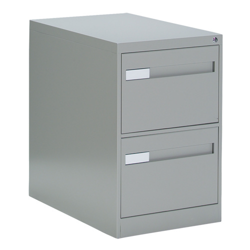 Offices To Go 26-252 GRY Vertical Filing Cabinet with Recessed Drawer Handles Vertical Filing Cabinet with Recessed Drawer Handles, 2 Drawers, 18.15" W x 26.56" D x 29" H, Grey - Each