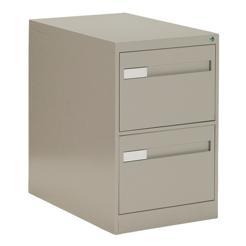 Offices To Go 26-252 NEV Vertical Filing Cabinet with Recessed Drawer Handles Vertical Filing Cabinet with Recessed Drawer Handles, 2 Drawers, 18.15" W x 26.56" D x 29" H, Beige - Each