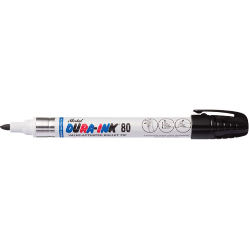 Markal 096923 Dura-Ink® 80 Permanent Marker Dura-Ink<sup>®</sup> 80 Permanent Marker, Medium, Black - Each