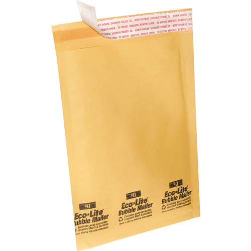 Polyair ELSS1 Ecolite Bubble Shipping Mailers Ecolite Bubble Shipping Mailers, 7-1/4" W x 12" L - Each