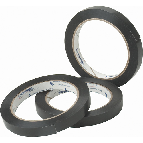 IPG 197...15 Black General Purpose Strapping Tape, 2.7 mils Thick, 12 mm (47/100") x 54.864 m (180') -(Roll)