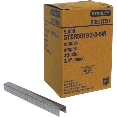 Stanley Bostitch STCR50193/8-5M Industrial Stapling Pliers Staples Industrial Stapling Pliers Staples, 16 Gauge, 7/16" Wide Crown, 3/8" Long - Pack of 5000