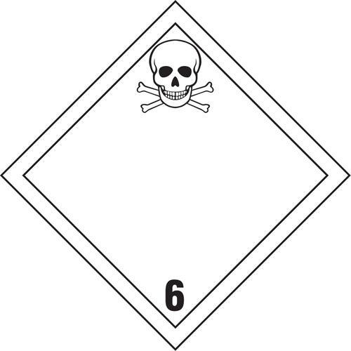Brady 09117 TDG Shipping Labels, Class 6.1, Toxic Substances, Vinyl-(Roll of 500)