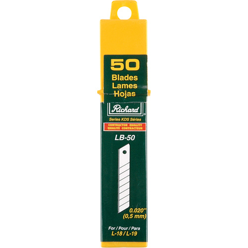 Richard LB-50 Replacement Blades Replacement Blades, Snap-Off Style - Pack of 50