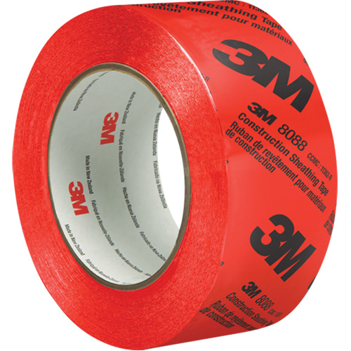 3M 8088-60X66 Construction Sheathing Tape 8088 Construction Sheathing Tape 8088, 60 mm (2-3/8") x 66 m (216'), Red - Roll