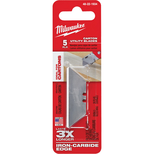 Milwaukee 48-22-1934 Utility Knife Blades Utility Knife Blades, Single Style - Pack of 5