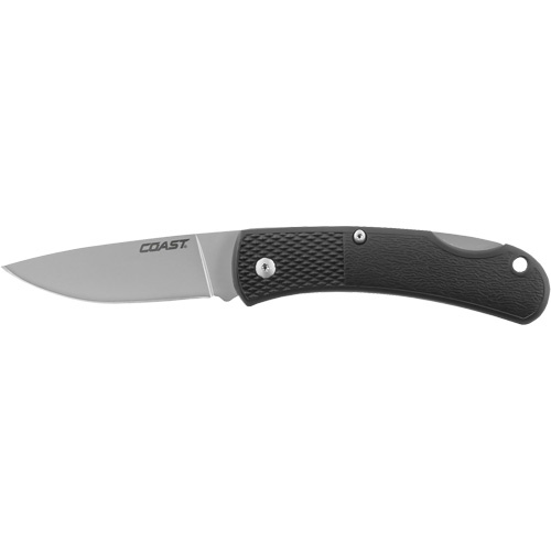 Coast 30311 Folding Utility Knife, 2-1/2" Blade, Stainless Steel Blade, Cushion Handle-(Each)