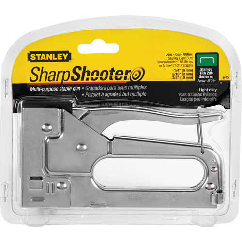 Stanley Tools TR45 Light-Duty Staple Gun Light-Duty Staple Gun, 5/16"/1/4"/3/8" Staples - Each