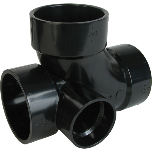 Bow Plumbing 600171 Left Side Inlet Tee Fitting, Sanitary, Plastic, 3" x 1-1/2"-(Each)