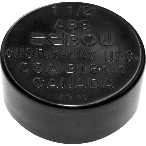 Bow Plumbing 602532 Socket Cap, 1-1/4", Hub, Plastic-(Each)
