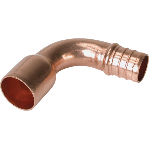 Bow Plumbing 511527 90° Sweat Elbow Fitting 90° Sweat Elbow Fitting, Barb x Male, Copper, 3/4" - Each