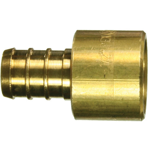 Bow Plumbing 524140 Lead-Free Sweat Adapter, Barb x Female, 1/2" Dia., Brass-(Each)