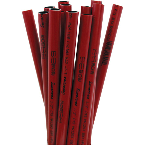Bow Plumbing 587485 Superpex Hot Water Pipe, Plastic, 12' L x 0.5" Dia.-(Each)