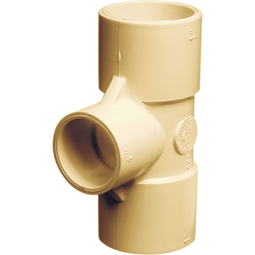 Bow Plumbing 520064 Flowguard Gold Tee Fitting, Reducing, CPVC, 3/4" x 3/4" x 1/2"-(Each)