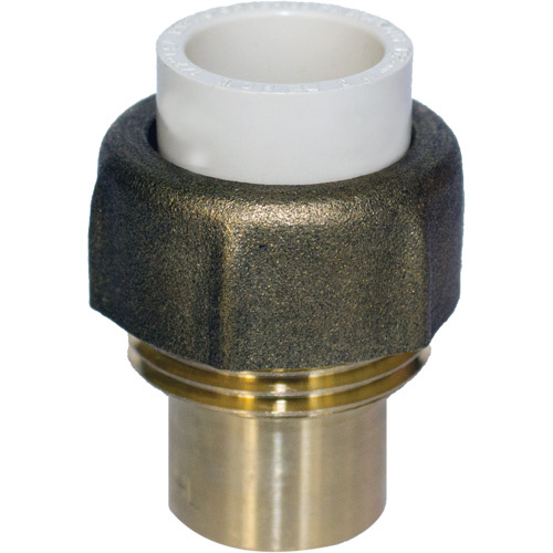 Bow Plumbing 563536 Pipe Union, 1/2", CPVC, Hub x Sweat-(Each)