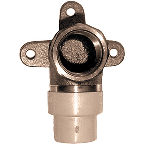 Bow Plumbing 565325 One-Piece 90° Drop Ear Elbow One-Piece 90° Drop Ear Elbow, Hub x FPT, Brass/CPVC, 3/4" - Each