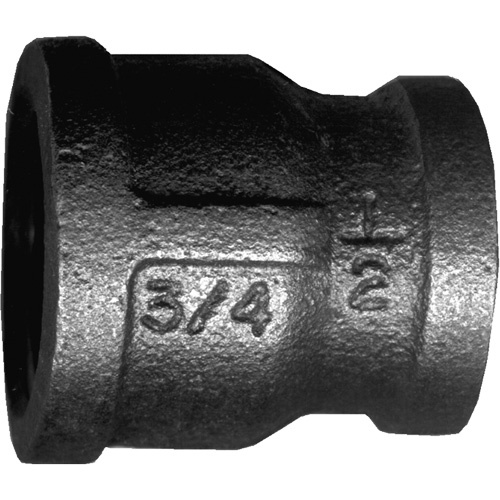 Fairview Fittings BI-119-CB Female Reducing Pipe Coupling, Black Iron, 3/8" x 1/4"-(Each)