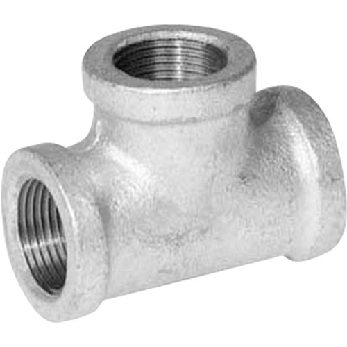 #150 Tee Pipe Fitting, Galvanized/Malleable Iron, 1/8"-(Each)