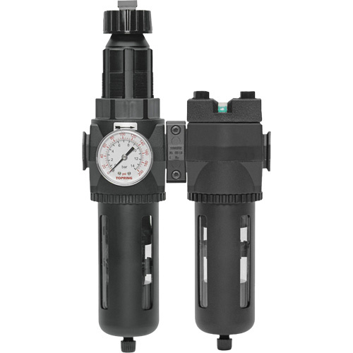 Topring 50.680A Filter/Regulator & Coalescing Filter Modulair 400 with Standard Bowl & Manual Drain Filter/Regulator & Coalescing Filter Modulair 400 with Standard Bowl & Manual Drain, 3/4" NPTF, 150 PSI, 9.13 fl. oz. Capacity - Each