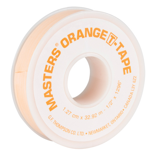 Masters ULC1296 T-Tape, 1296" L x 1/2" W, Orange-(Roll)