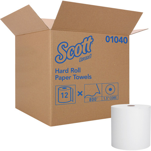 Kimberly-Clark 01040 Scott® Essential™ Hard Roll Towels Scott<sup>®</sup> Essential™ Hard Roll Towels, 1 Ply, Standard, 800' L - Case of 12