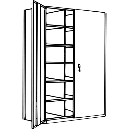 MetalwareInterlok Shelving Unit, Steel, Boltless, 800 lbs. Capacity, 36" W x 76" H x 12" D-(Each)