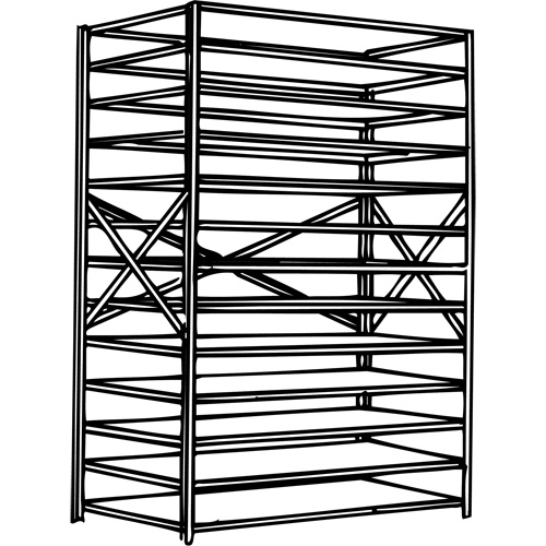 MetalwareInterlok Parts Storage Shelving Unit, Steel, Boltless, 800 lbs. Capacity, 36" W x 76" H x 12" D-(Each)