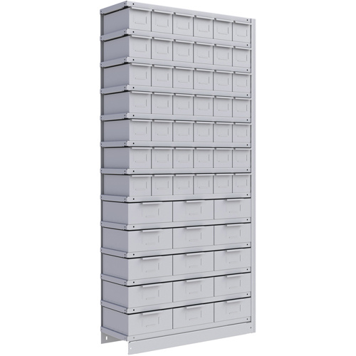 MetalwareInterlok Shelving Unit, Steel, Boltless, 800 lbs. Capacity, 36" W x 76" H x 12" D-(Each)