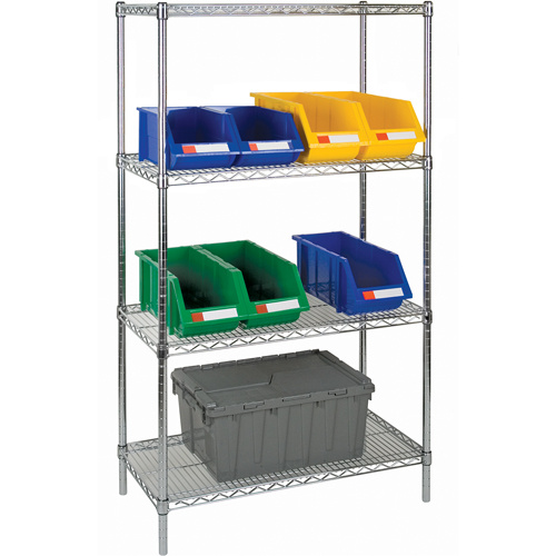 KLETON Heavy-Duty Chromate Wire Shelving  (Each)-Click on options for variations & Details.
