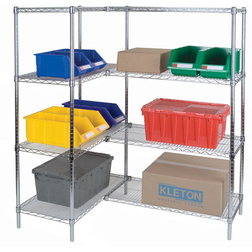 KLETON Heavy-Duty Chromate Wire Shelving  (Each)-Click on options for variations & Details.