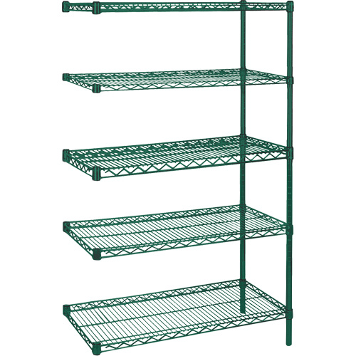 KLETON Heavy-Duty Green Epoxy Finish Wire Shelving (Each)-Click on options for variations & Details.