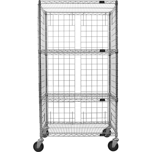 KLETON Enclosed Wire Shelf Cart  (Each)-Click on options for variations & Details.