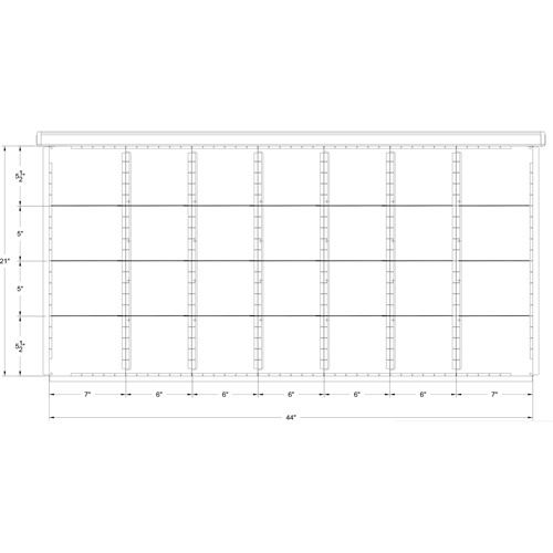 Metalware DR32448L-28-0621L Interlok Integrated Modular Drawer-(Each)