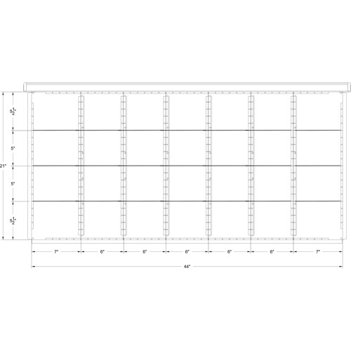 Metalware DR42448L-28-0621L Interlok Integrated Modular Drawer-(Each)