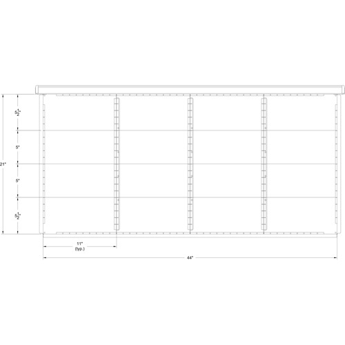 Metalware DR62448L-16-0312L Interlok Integrated Modular Drawer-(Each)