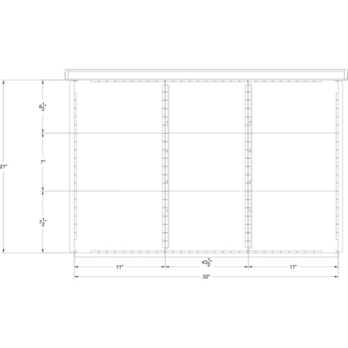 Metalware DR82436L-09-0206L Interlok Integrated Modular Drawer-(Each)