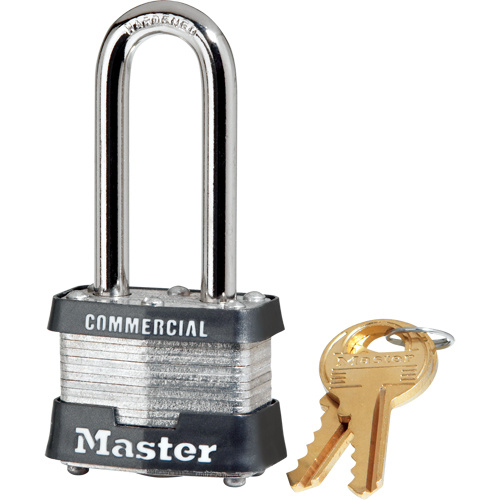 Master Lock 3LH Commercial Padlock Commercial Padlock, Keyed Different, Laminated Steel, 1-9/16" Width - Each