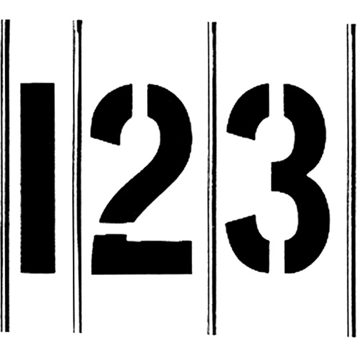 C.H. Hanson 10148 Gothic Brass Letters & Numbers Interlocking Stencils, Pictogram, 1"-(Each) - Image 2