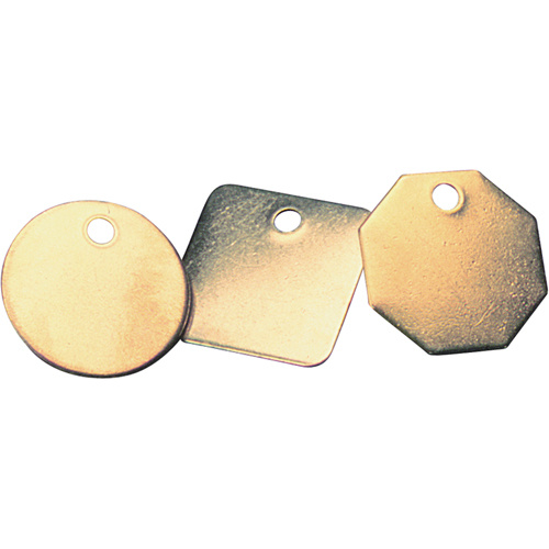 C.H. Hanson 41432 Blank Tags, Brass, 1.25" dia-(Pack of 100)