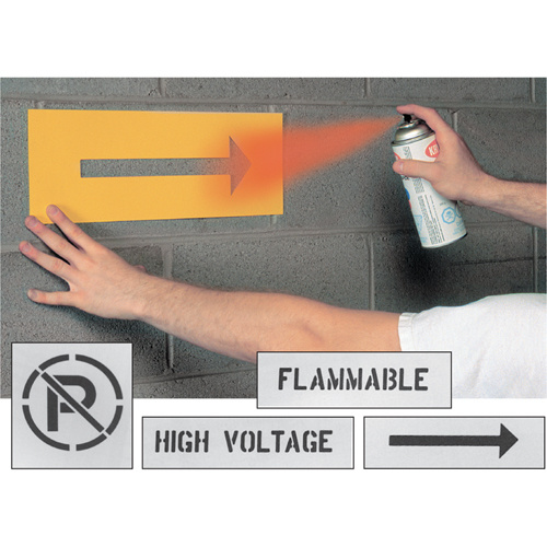 C.H. Hanson 12400 Safety Sign Stencils, English, 2"-(Each)